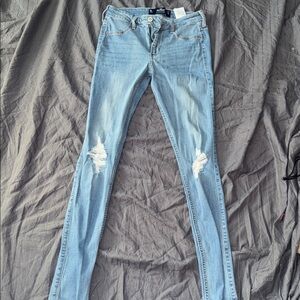 Women's Blue Distressed Jeans